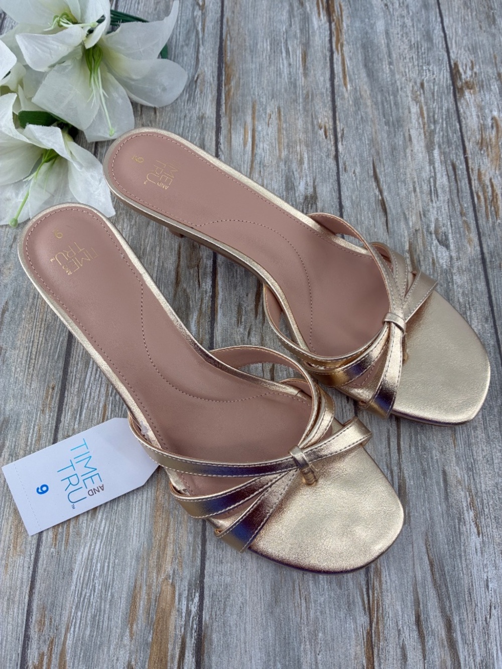 Kitten Heels Mike Sandals Shoes Size 9